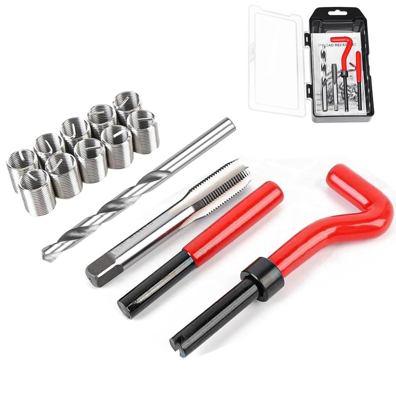 JUSTHERE 15 Pcs Thread Inserts M12x1.5 Female Thread Repairing Accessory Assortment Kit, Helicoil Thread Repair Kit, Drill Helicoil Repair Kit, for Automotive and Mechanical Maintenanc - Image 1